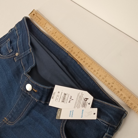 Time and Tru Maternity straight jeans women's size Large (12 - 14) full panel - Picture 7 of 8
